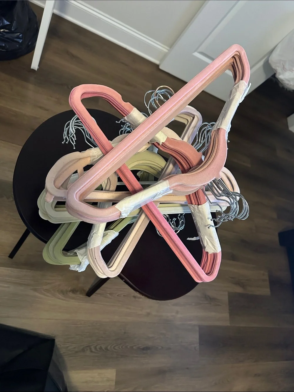 Velvet Non-Slip Hangers Set - Pastel Pink, Blush, Cream, Light Yellow, Sage#60